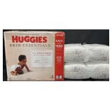 132 Huggies skin essentials size 4 diapers & 192