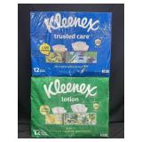 24 flat boxes of Kleenex tissues