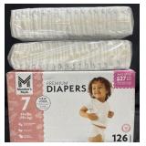 126 premium size 7 diapers & 198 Pampers pure