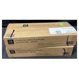 2- 20pc. Stainless Steel Flatware Sets, Satin