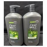 2- 30fl.oz. Bottles of Dove Men + Care Body+Face