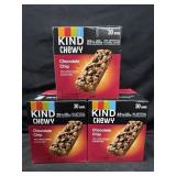 3- 30ct. Boxes of Kind Chewy Chocolate Chip