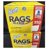2- 350ct. Boxes of Scott Rags in a Box