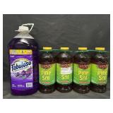 210 fl oz Fabuloso cleaner & 4-60 fl oz Pine-Sol