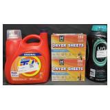 1.32 gal. Tide detergent, 480 dryer sheets & 2.4
