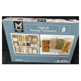 Set of 8 Fliplock Storage Containers