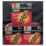 3- 30ct. Boxes of Kind Chewy Chocolate Chip