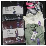 Women's size 2XL cardigan sweaters and shirts.