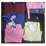 Women's size Large shirts and quilted pullover.