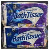 90 large rolls Ultra Premium bath tissues