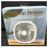 Desktop Breeze Tabletop Fan with LED Light