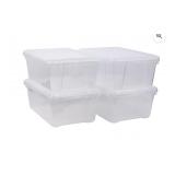 13 Quart Clear Storage Containers, 10.9' D ×