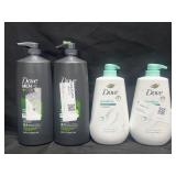 2-40 fl oz Dove Shampoo & conditioner, 2-30.6 fl