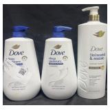 2-30.6 fl oz Dove body wash & 33.8 fl oz Dove
