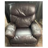 Lay-Z-Boy leather recliner, surface imperfections