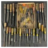 Group of screwdrivers and more