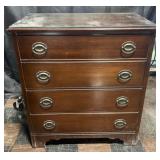 Vintage bachelors chest with drop down writing