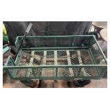 Metal yard cart with fold down sides, 50ï¿½ x 24ï¿½ x