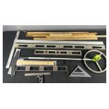 Group of rulers, T-squares, Measure Master,