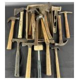 Group of hammers and hatchets