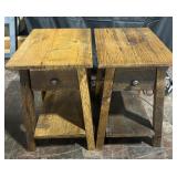 Pair of Riverfront Custom Creations rustic oak