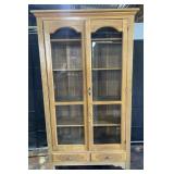 Vintage curio cabinet with 4 shelves and two