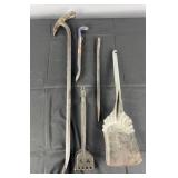 Crowbars, nail puller and ash shovel & more