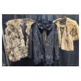 3 ladies faux fur coats