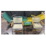 5 folding outdoor chairs