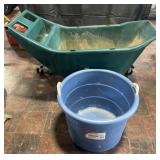 Ames Easyroller lawn cart and tub with rope