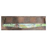 Jo Pugh hand painted saw depicting 4 season