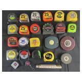 Collection of tape measurers & ruler