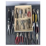 Group of pliers and snips