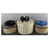 3 vintage ladies hats with boxes