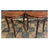 Pair of Bombay Co. demilune tables