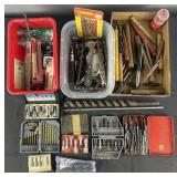 Collection of drill bits, hex bits and more
