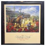 Framed lithograph depicting the 2004 Kentucky