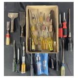 Group of screwdrivers and more