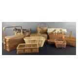 Group of baskets, 4 Longaberger, picnic and more