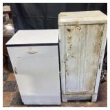 2 vintage metal cabinets, 36ï¿½-44ï¿½ high