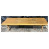 Vintage wooden coffee table, 60ï¿½ x 17ï¿½ x 14ï¿½ high