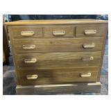 Ranch Oak chest of drawers, 6 drawers with wood