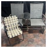 Outsunny Patio rocker and folding chair