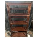 4 shelf wooden bookcase, 30ï¿½ x 14ï¿½ x 60ï¿½ high