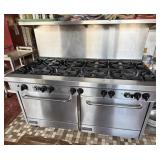 Superior Commercial Gas Range w/ 2 Ovens and 10