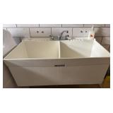 2-Basin Large Wall-Mounted Utility Sink