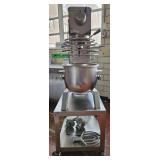 Univex Stand mixer on rolling cart. Manual and 3