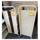 2- Metal Rolling Library Carts