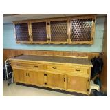 8ft Long Hand-Made Wooden Cabinetry Set, Upper