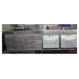 Stainless steel storage cabinet w/ work surface,